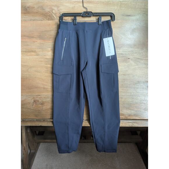Athleta Endless Cargo Pants Womens Size 2 Blue Stretch Comfortable Elastic Waist - Picture 1 of 4